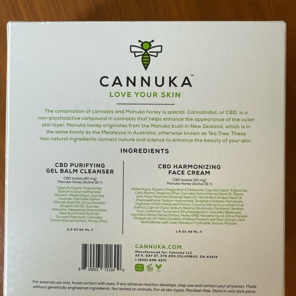 Cannuka Manuka Honey Gift Set Face Cream & Balm Cleanser - Picture 2 of 3